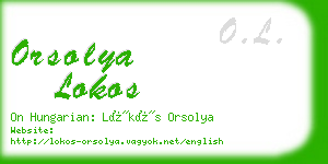 orsolya lokos business card